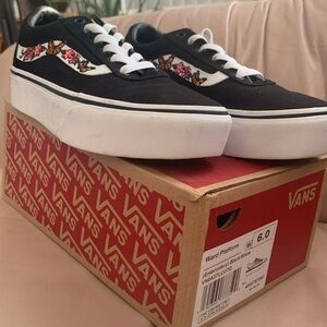 Vans Old Skool Embroidered Butterflies Platform Shoes